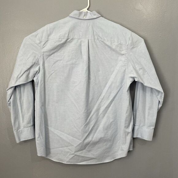 Duluth Trading Shirt Mens Large Casual Chambray Work Blue Pencil Pocket - Picture 7 of 10